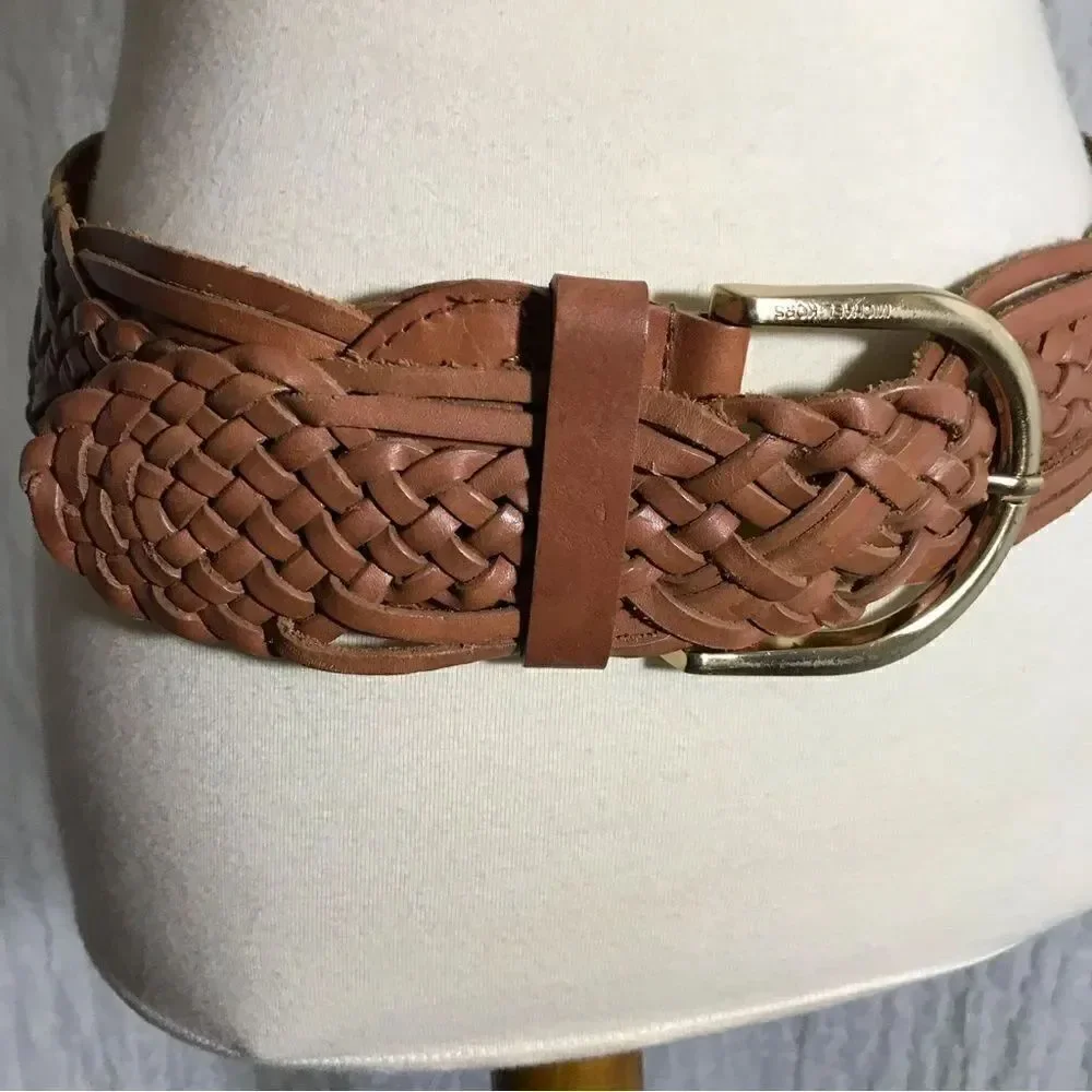 Michael Kors Braided Leather Belt Size Small